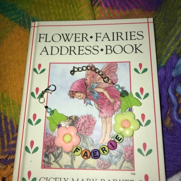 Vintage Other - FLOWER + FAIRIES ADDRESS BOOK + FAIRY BRACELET fairycore